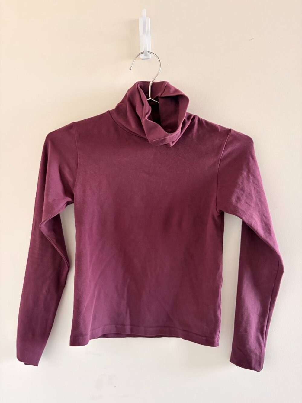 Cotton On Dark Red Fitted Turtleneck Top S